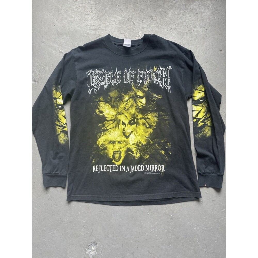 Vintage 2003 Cradle Of Filth Reflect In A Jade Mirror Long Sleeve T Shirt Black